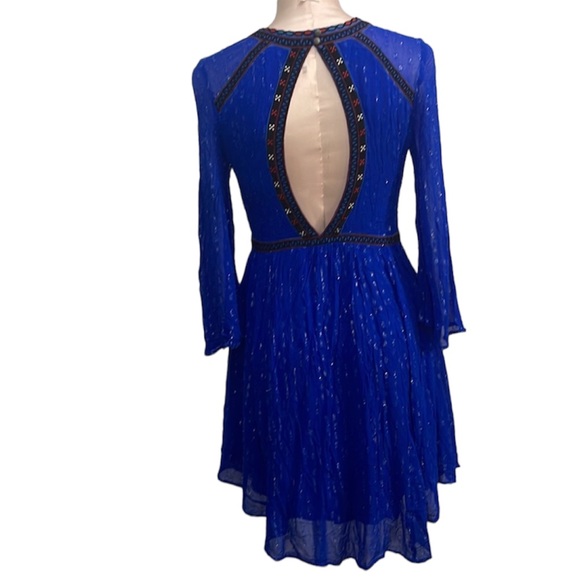Free People dress.Size S.Royal blue with silver threading. Absolutely beautiful - Picture 11 of 14